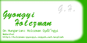 gyongyi holczman business card